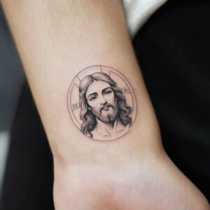 drawing jesus tattoo design