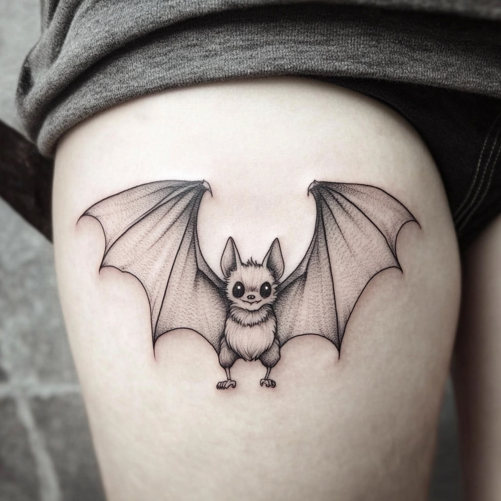 fruit bat tattoo