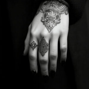 mens wedding ring tattoos designs