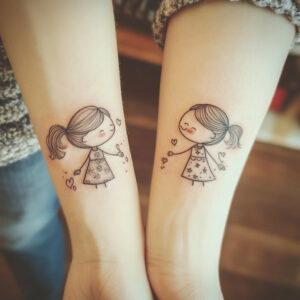 simple girly best friend tattoos