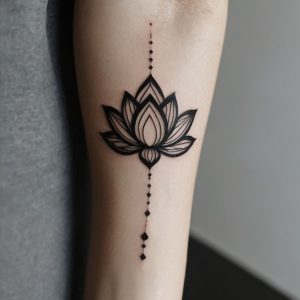 Simple Lotus tattoo design