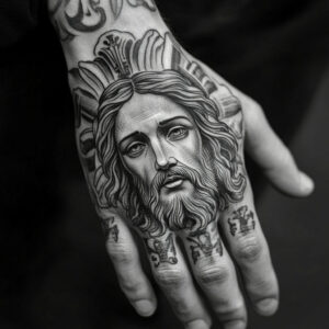 tattoo jesus hand