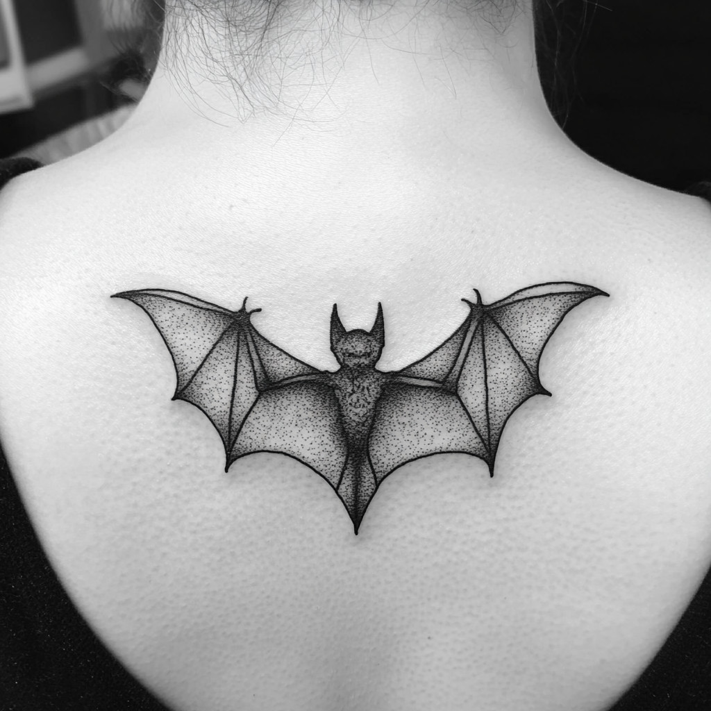 traditional bat tattoo