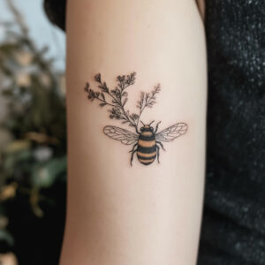 vintage bee tattoo