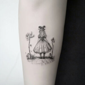 alice in wonderland tattoo sleeve