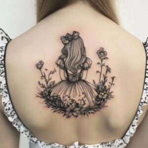 alice in wonderland with tattoos