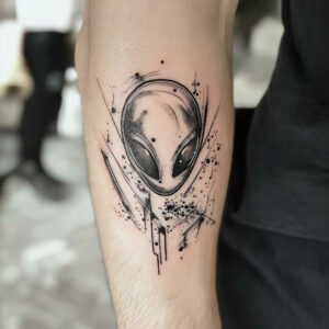 alien abduction tattoo