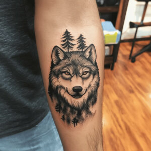 black wolf tattoo designs