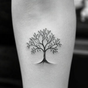 cherry blossom tree tattoo design