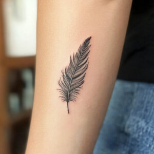 cute feather tattoos