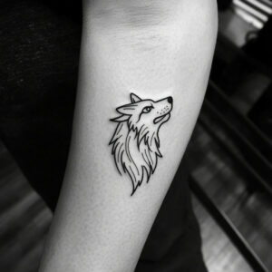 design tattoo wolf