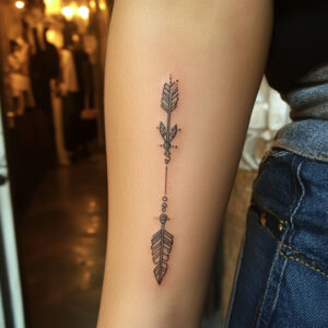 double sided arrow tattoo simple