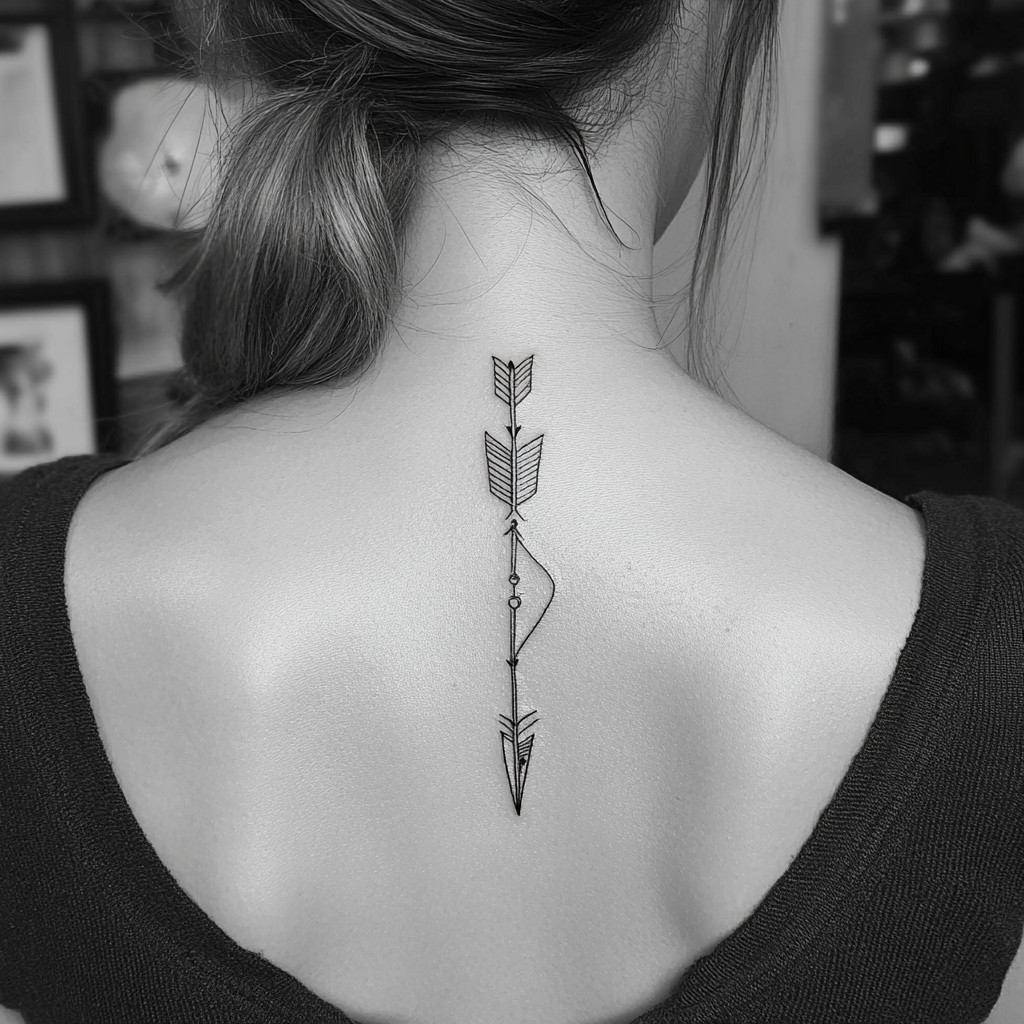 double sided arrow tattoo stencil