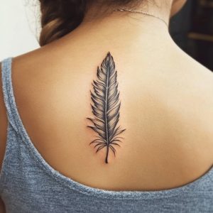 Feather tattoo for girls