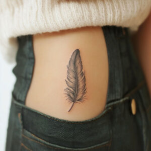 feather tattoo for ladies