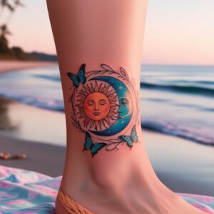 matching sun and moon tattoos