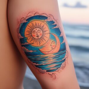 moon and sun tattoo ideas