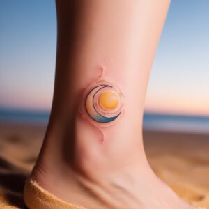 moon sun and stars tattoo