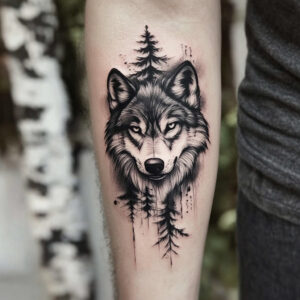 simple wolf tattoo designs