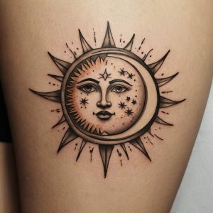 Sun and Moon tattoo designs