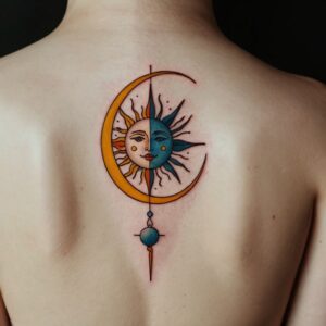 sun and moon tattoos