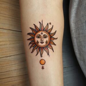 sun and moon tattoos for best friends