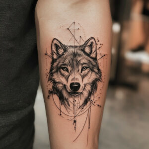 tattoo design wolf tribal