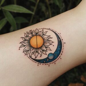 tattoo ideas sun and moon