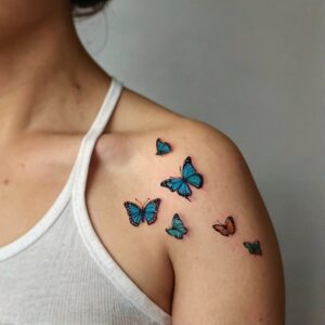 minimalist butterfly tattoos