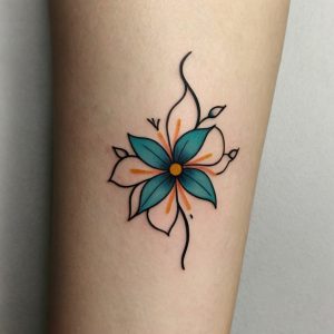 3d simple flower tattoo designs