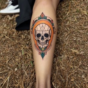 Outline Skull Tattoo Designs