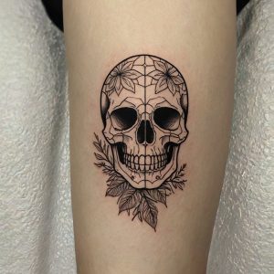 Stencil Skull Tattoo Outline Designs