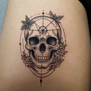 Unique Skull Tattoo Designs Outline