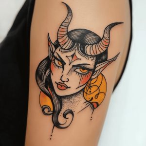 angel and demon tattoo