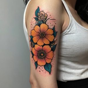 arm flower tattoo designs