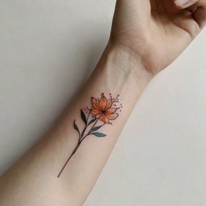 arm tattoo flower design