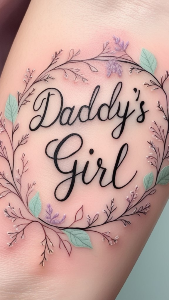 beautiful tattoo designs for daddy’s girl