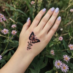 butterfly tattoo ideas on hand