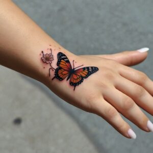 butterfly tattoo on hand for girl price