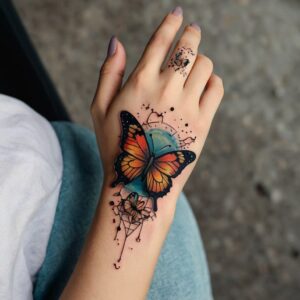 butterfly tattoos for women on hand