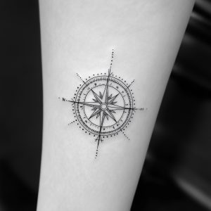 compass and anchor tattoo