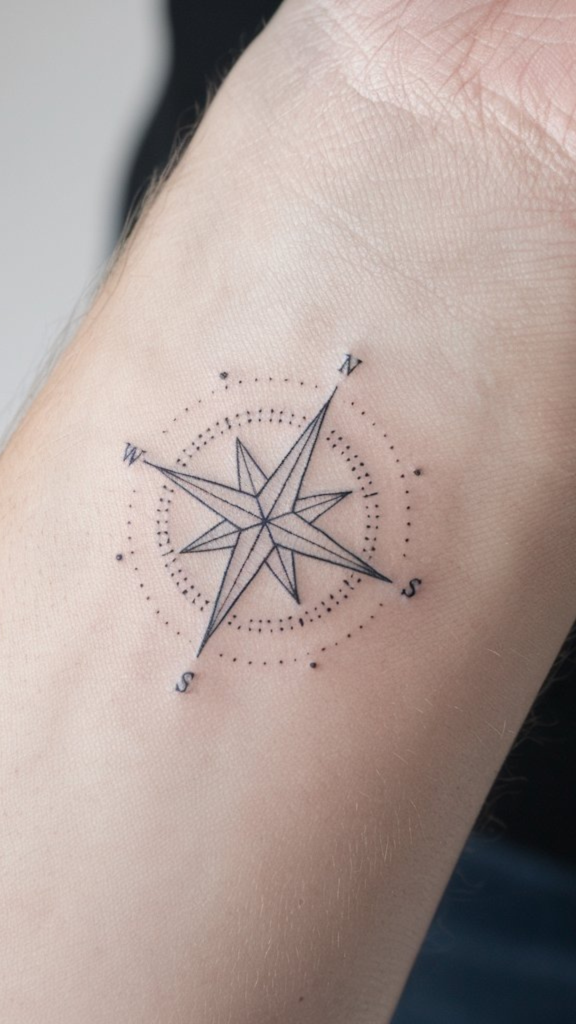 compass rose tattoo