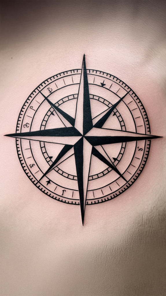 compass tattoo mens