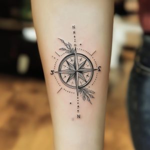 compass tattoo pattern