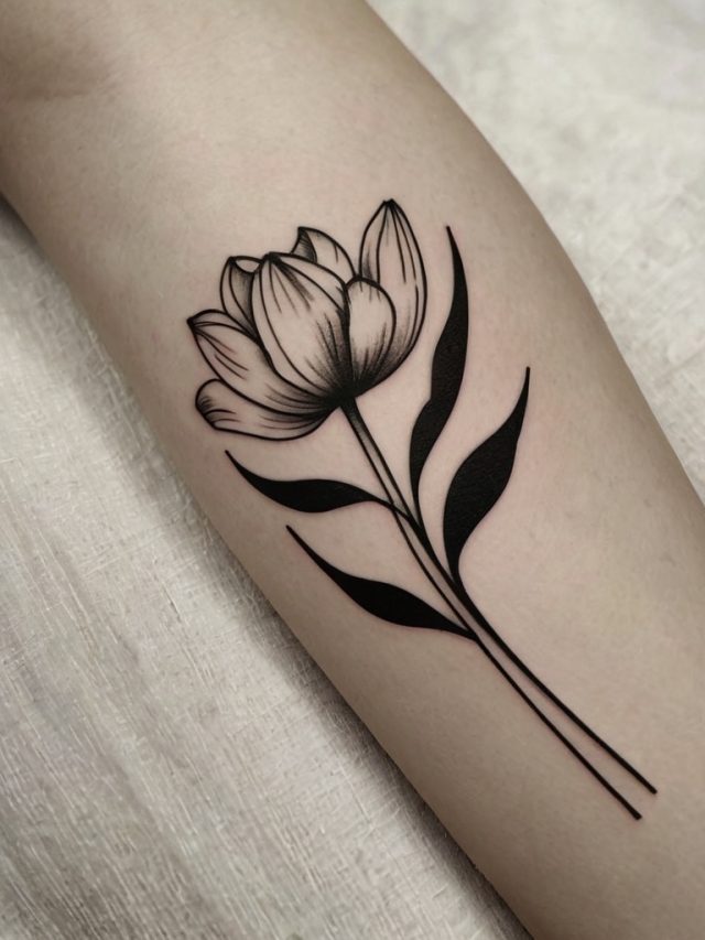 Black and white flower tattoo designs