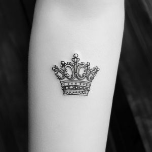 crown and skull tattoos