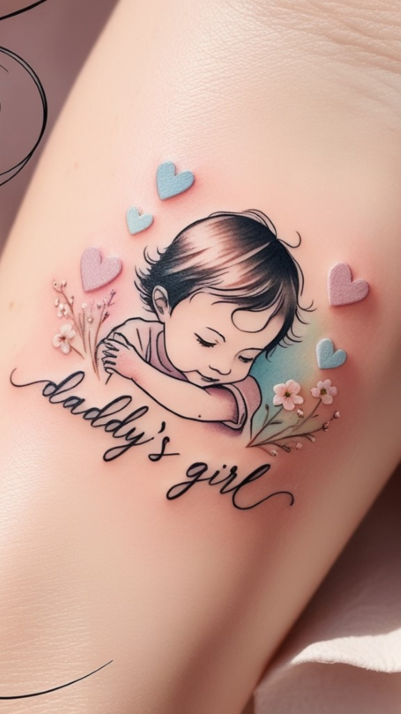 daddy's girl and mommy's world tattoo