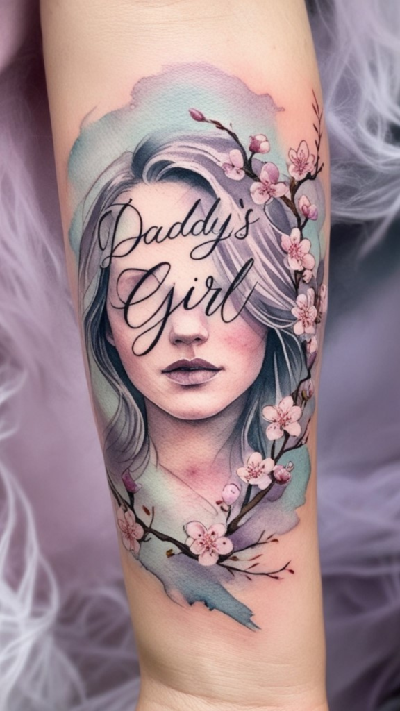 daddy's girl tattoo on hand