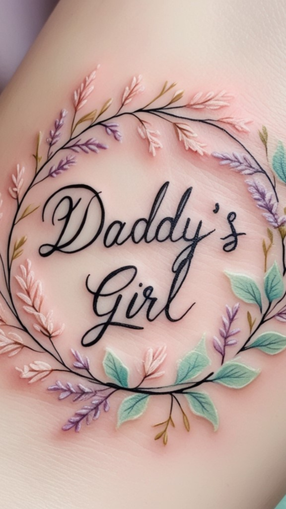 daddy's girl tattoo on wrist