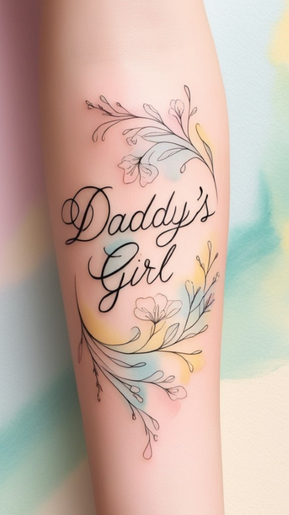 daddy's girl tattoos priyanka